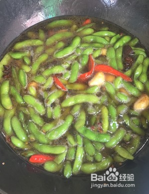 卤香辣毛豆的做法