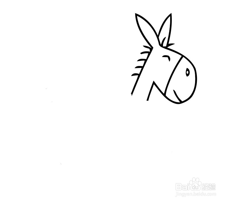 小毛驴简笔画