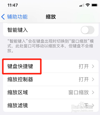 iphone怎样开启切换缩放区域功能