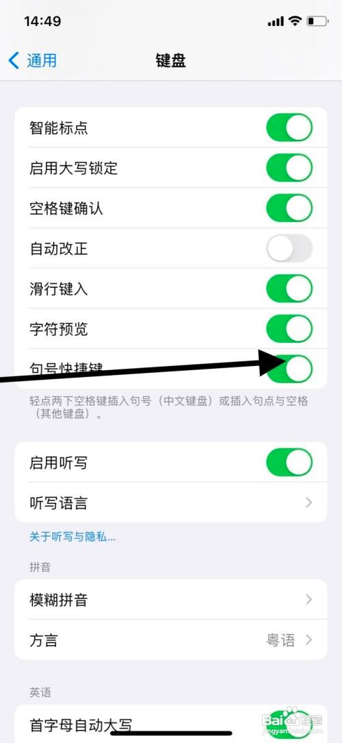 iPhone系统键盘“句号”快捷键如何关闭