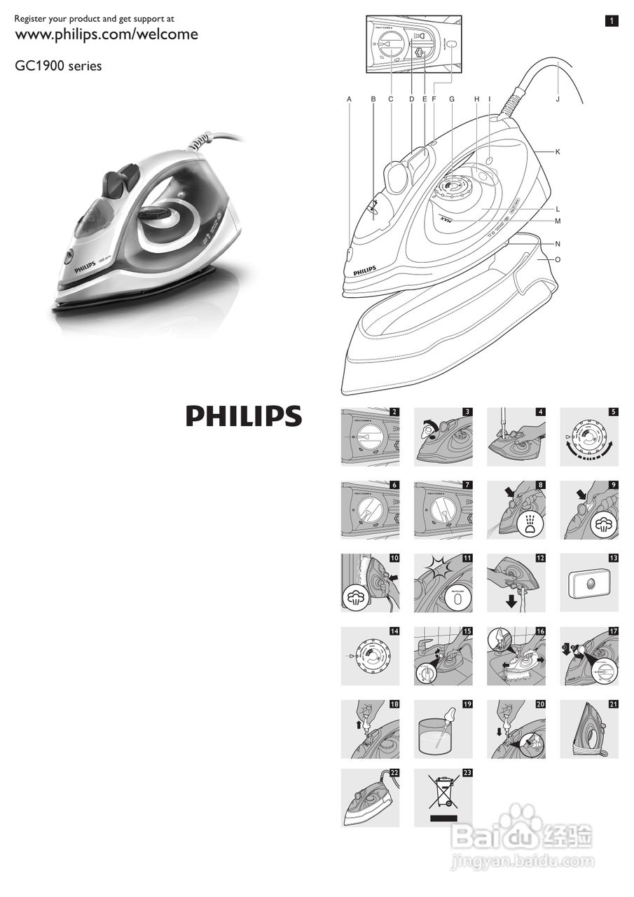philips GC1900 series电熨斗说明书