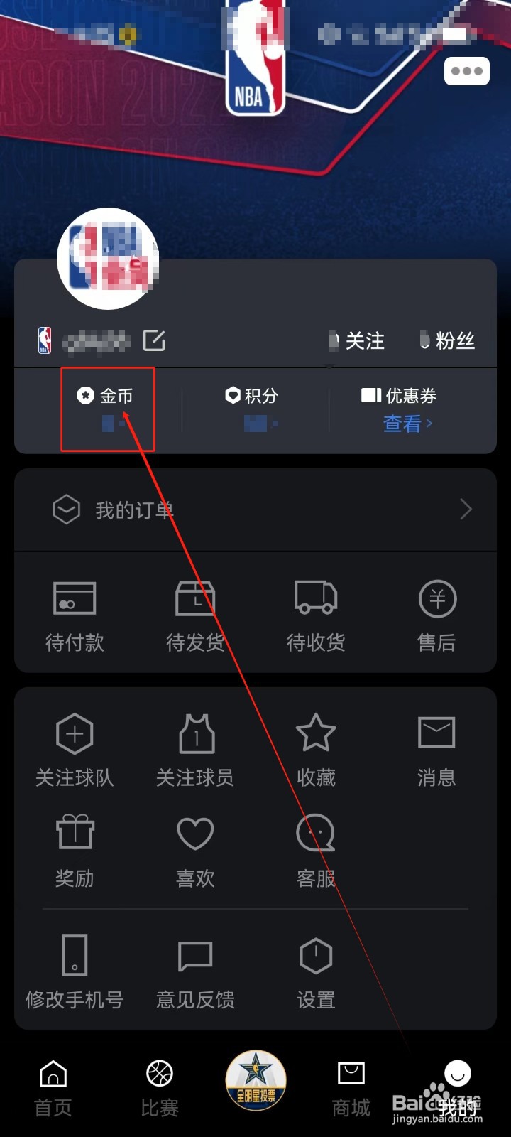 NBA怎么查看《金币》？