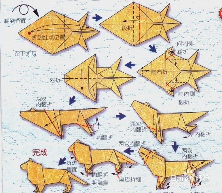 星座折纸教程--狮子座