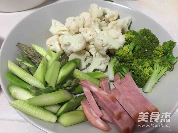 火腿西红柿汁捞三蔬