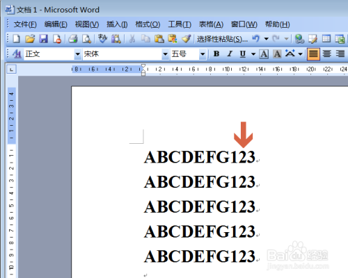 word2003中怎么快速删除多个相同的字符