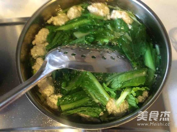 小白菜肉丸汤