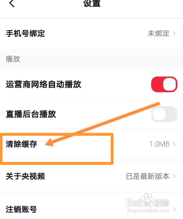 央视频app的缓存在哪里清除