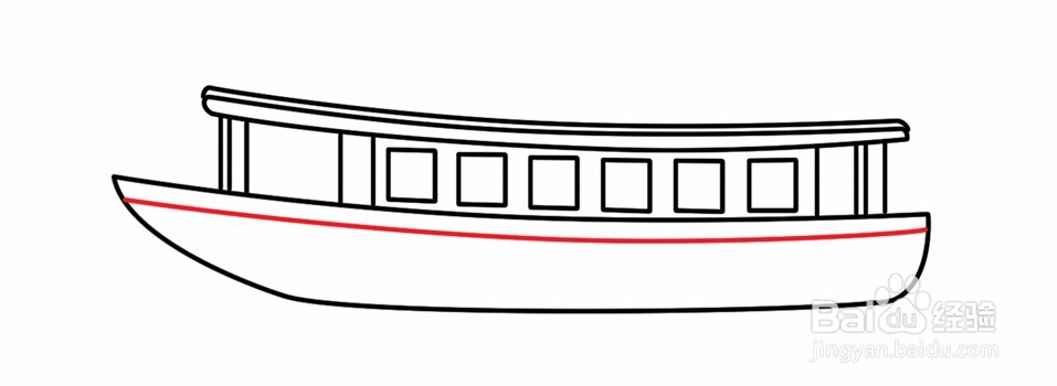 简笔画--如何画游船