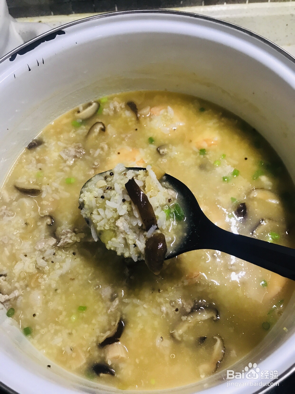 忍不住流口水的海虾杂粮粥