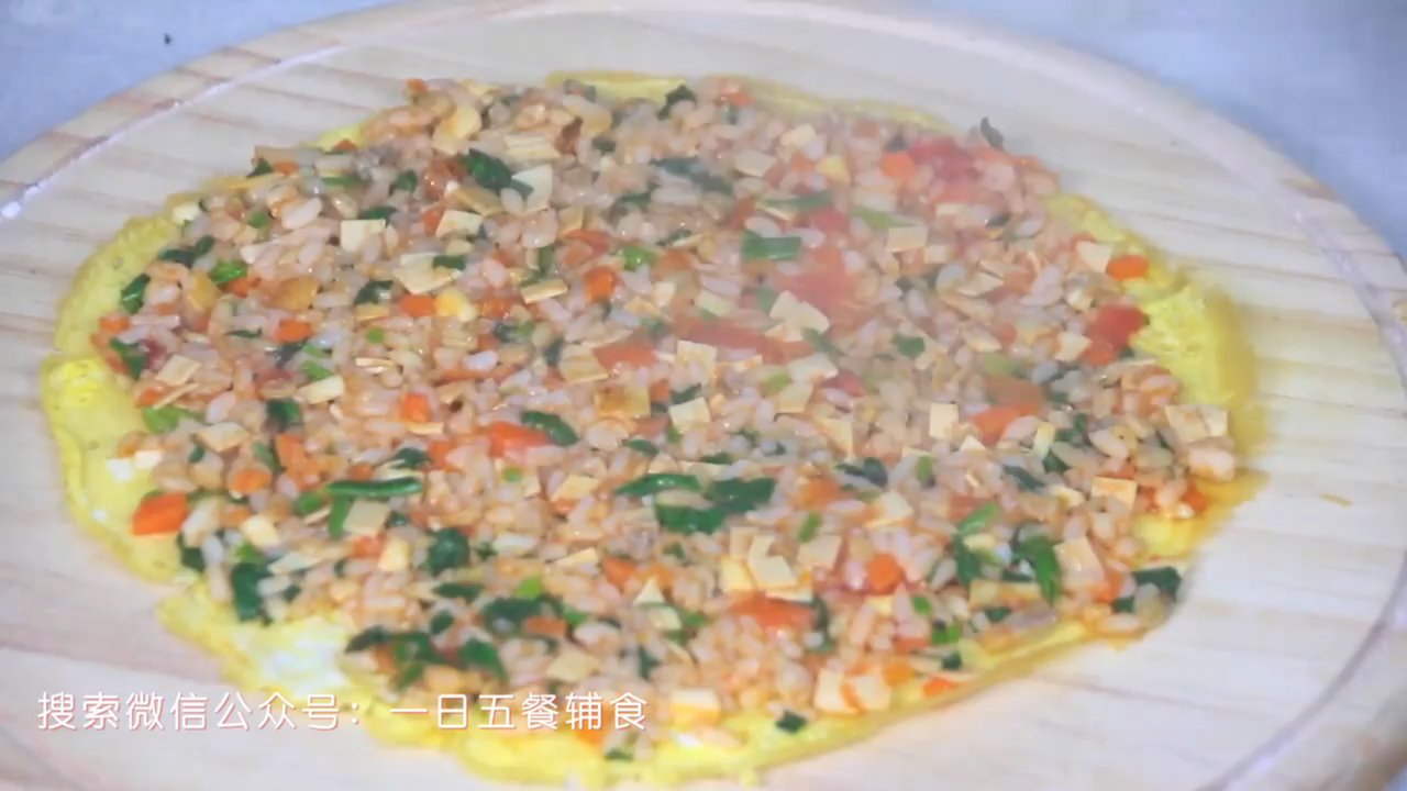 杂蔬米饭蛋卷的做法