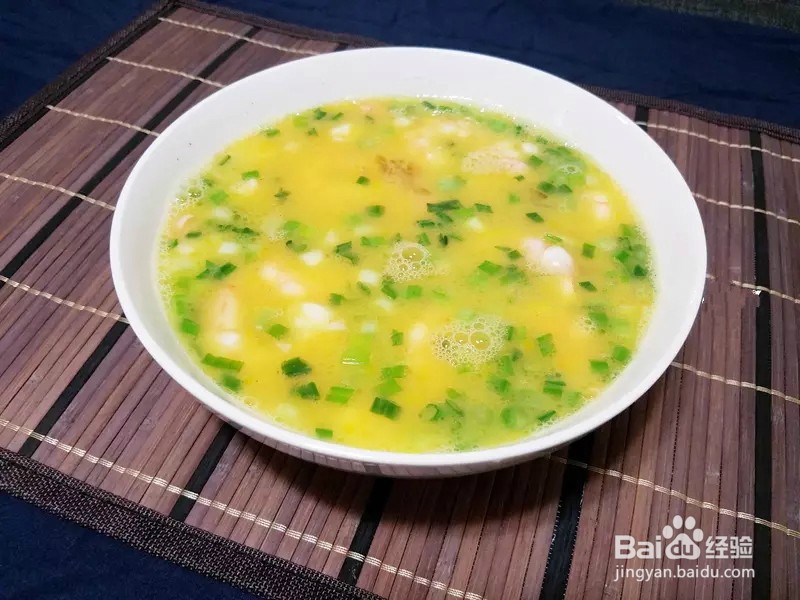 怎样做出家常菜系列之虾仁葱花蛋