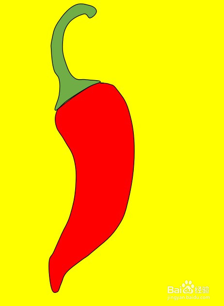 画辣椒的简笔画