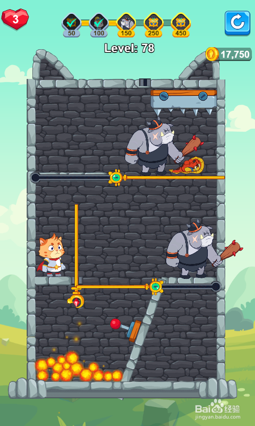 Hero Save the Princess的Level 78怎样通过