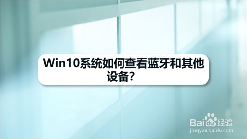 Win10系统如何查看蓝牙和其他设备