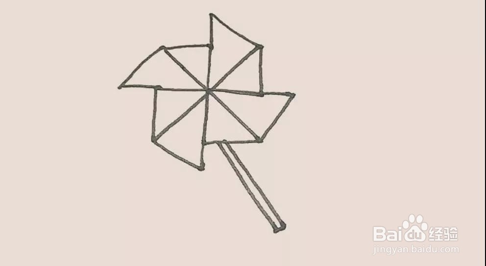 如何教孩子2分钟快速画大风车
