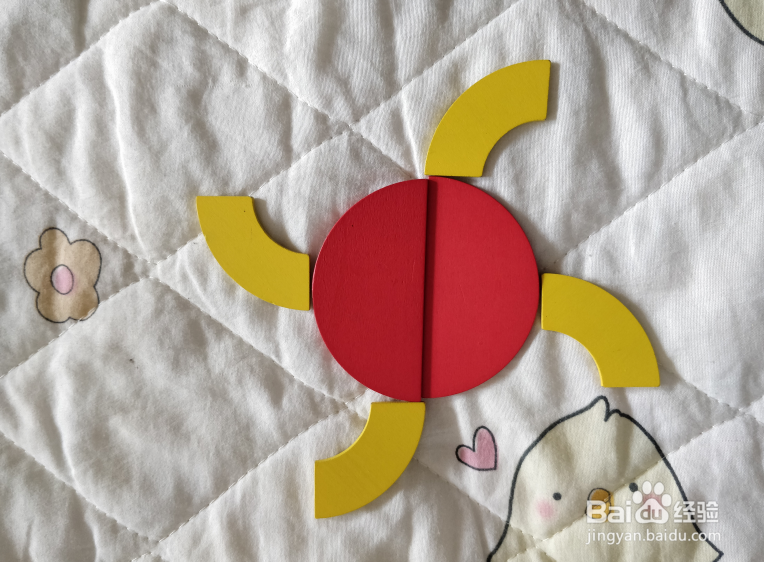 用幼儿积木怎么拼一个太阳