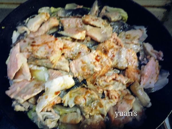 三文鱼皮扒白菜