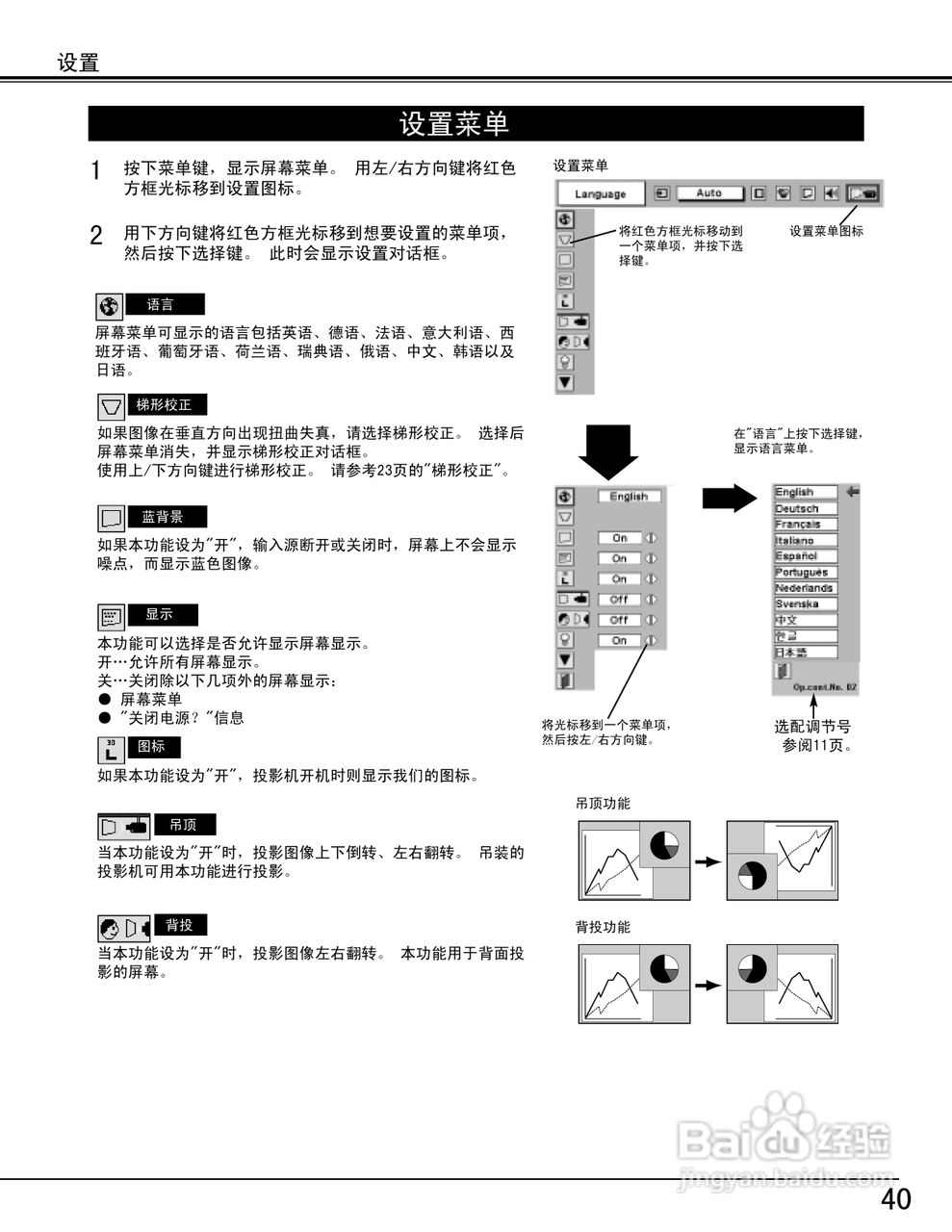 EIKI爱其 LC-XT3投影机说明书:[4]