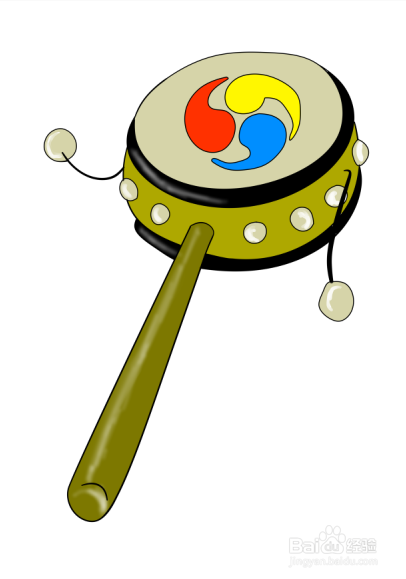 简笔画---手摇鼓的简笔画法