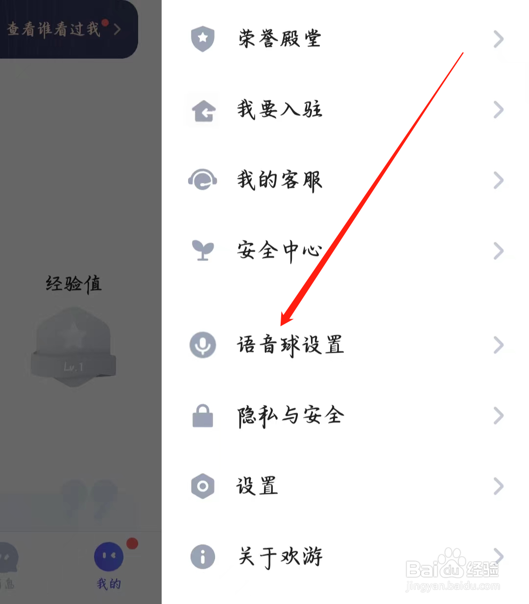 欢游如何进行语音球设置