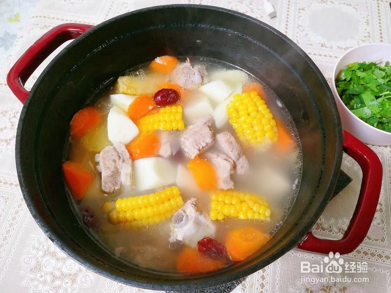 山药玉米 排骨汤🥩的做法