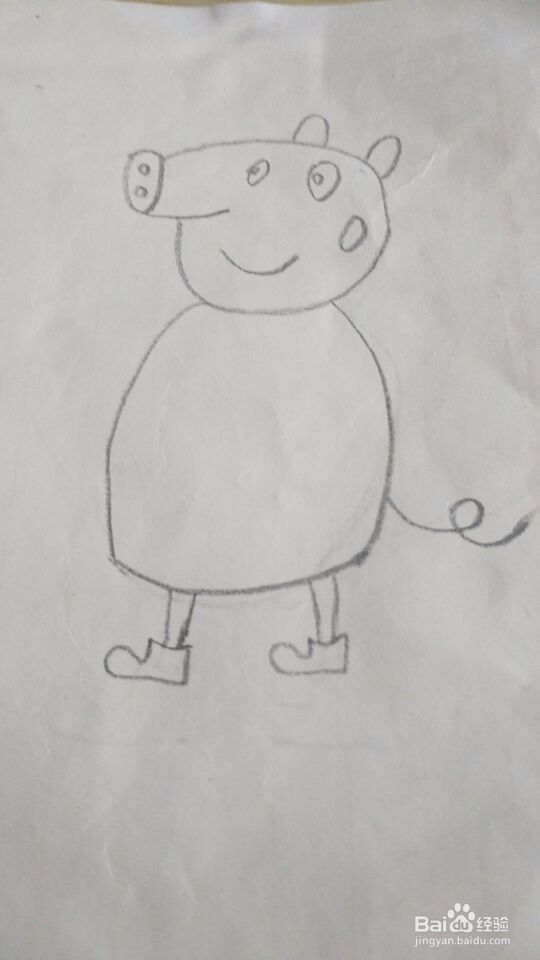 简笔画之小猪佩奇的简单画法