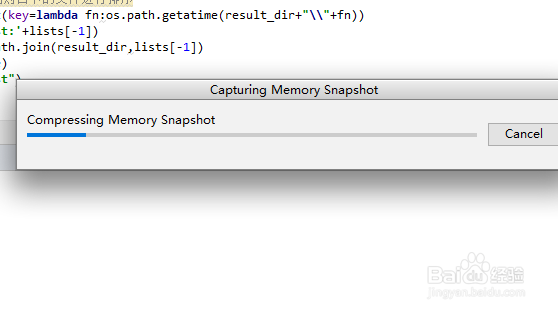 pycharm生成capture memory snapshot内存快照