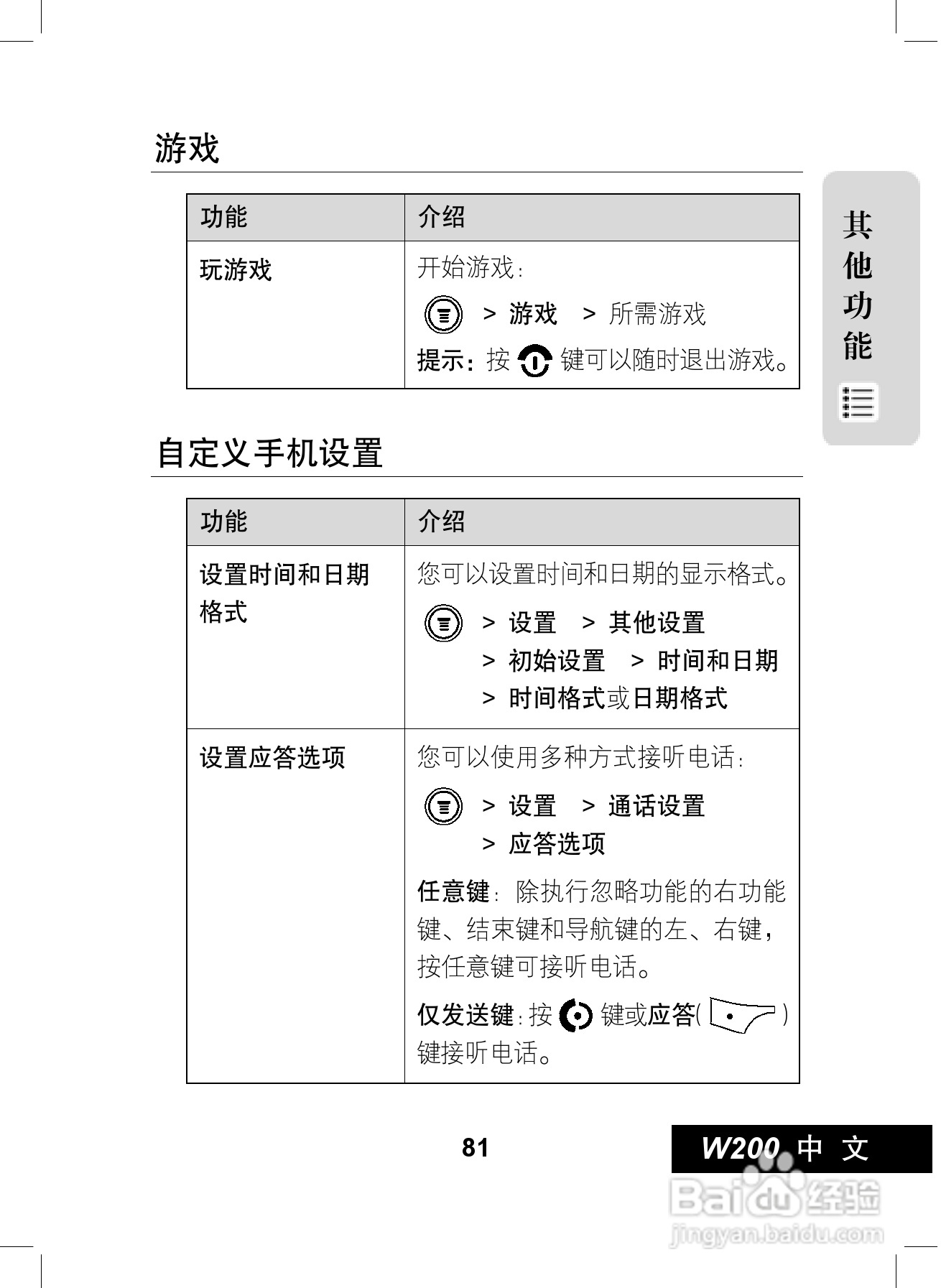 摩托罗拉W200手机使用说明书:[9]