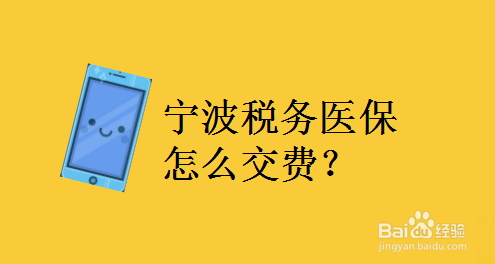 宁波税务医保怎么交费