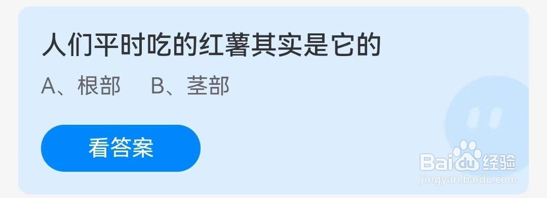 人们平时吃的红薯其实是它的