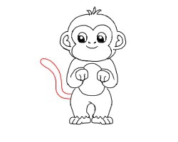 简笔画---怎么画只猴子