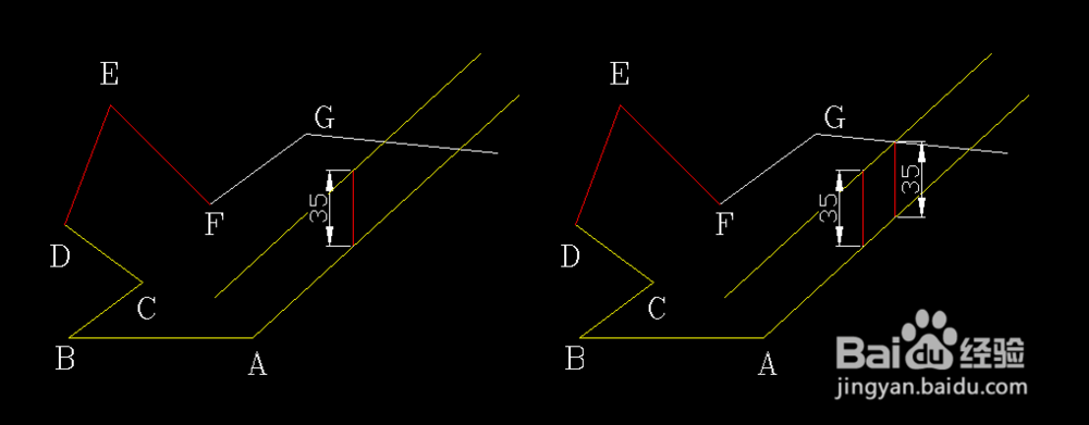 CAD中直线，旋转等命令集合的图形