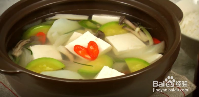 韩国豆腐南瓜汤做法