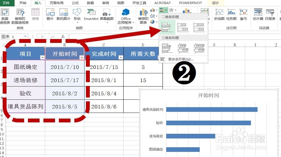 如何用excel制作甘特图