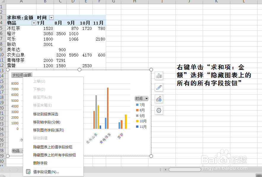 Excel动态图表(切片器)