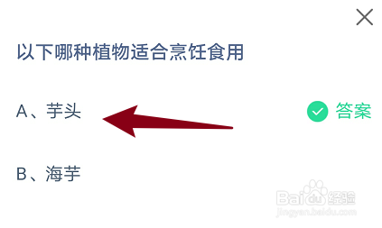 蚂蚁庄园：以下哪种植物适合烹饪食用