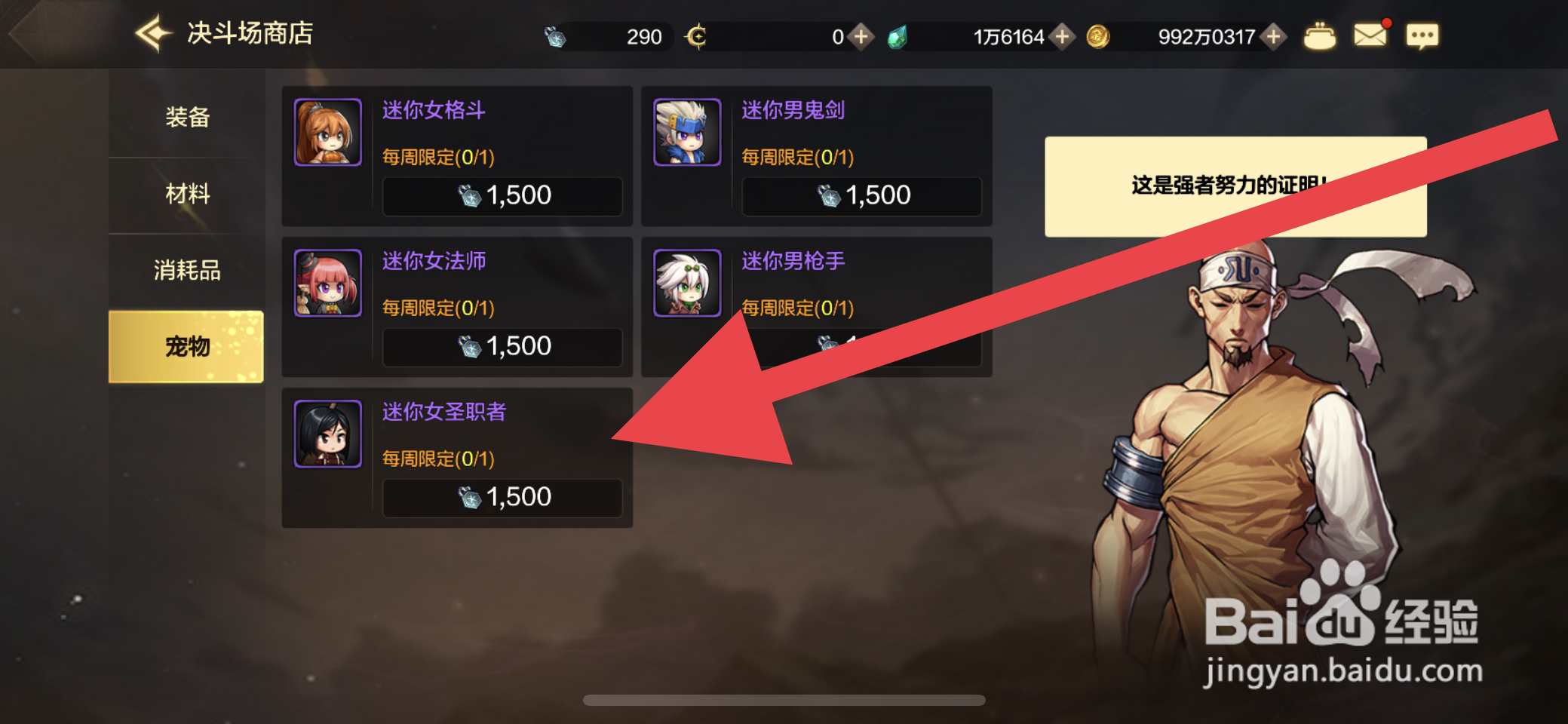 DNF手游宠物迷你女圣职者怎么获取