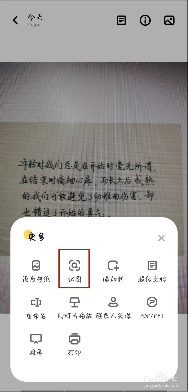 拍照识别文字