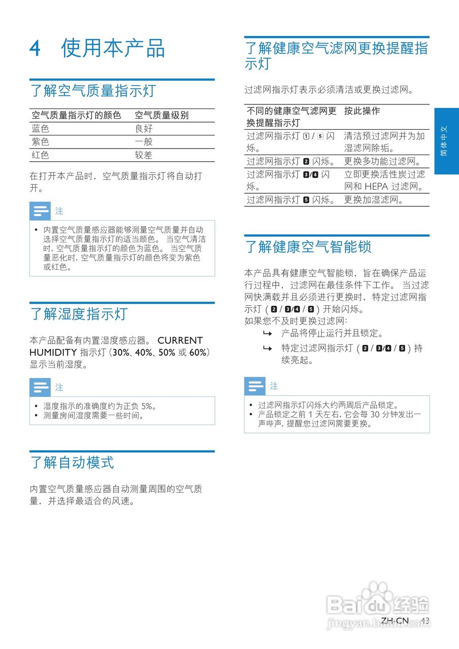 PHILIPS AC4085加湿空气净化器使用说明书:[1]