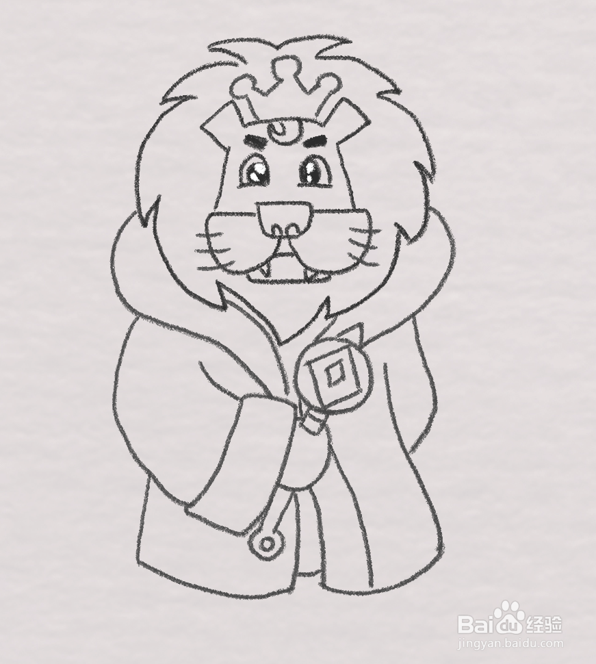 狮子大王简笔画图片
