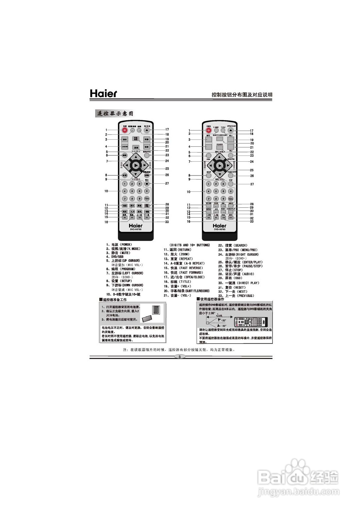 海尔DVD-H6760影碟机使用说明书:[1]