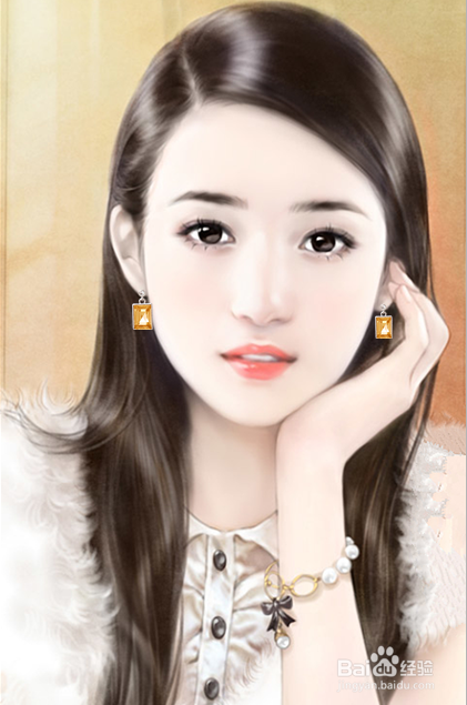 如何给人物添加耳坠装饰物