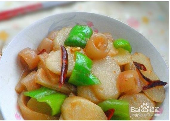 山药炒猪肉皮的做法