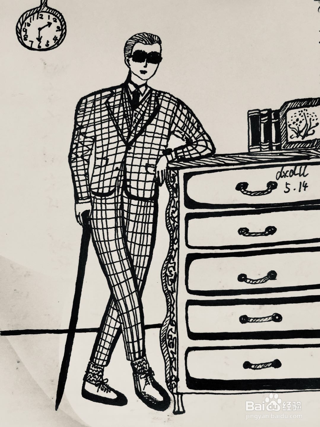插画教程之绅士