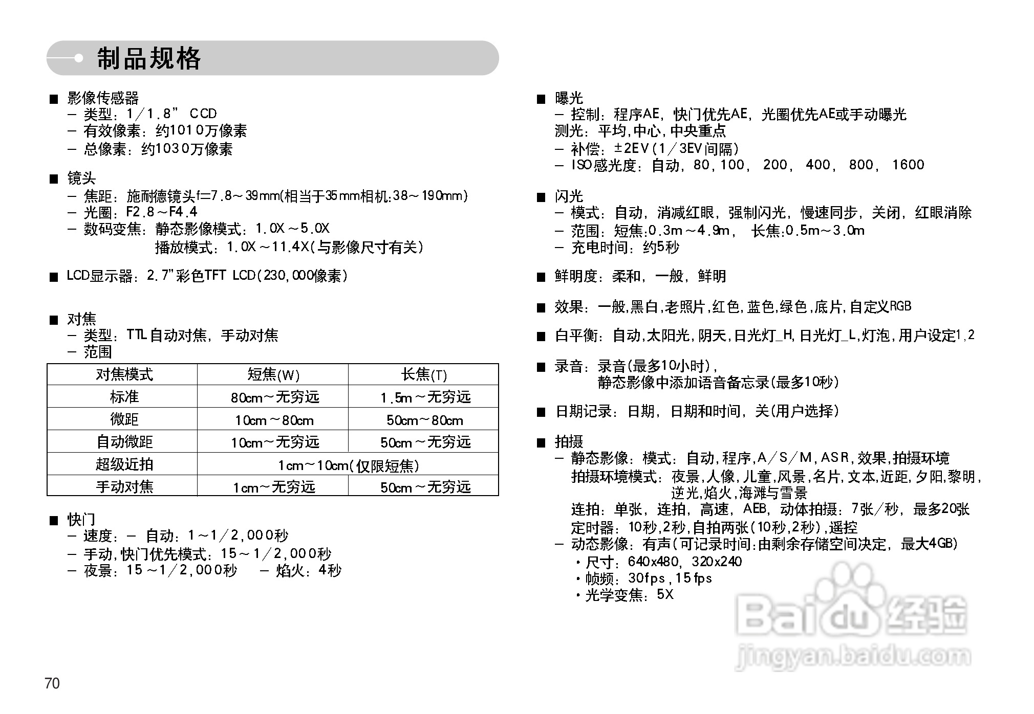 三星NV11数码相机使用说明书:[8]