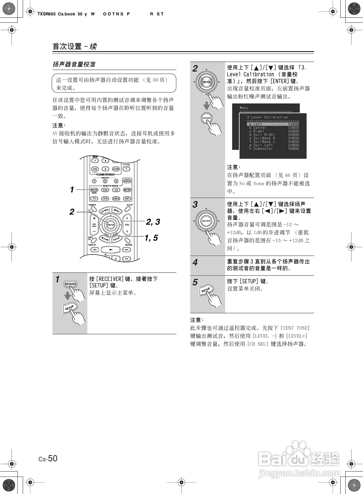 安桥AV接收机TX-SR603型使用说明书:[3]
