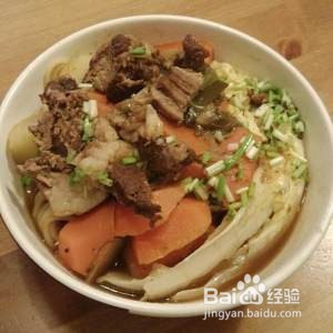 教你怎么做青蒜红焖羊肉面