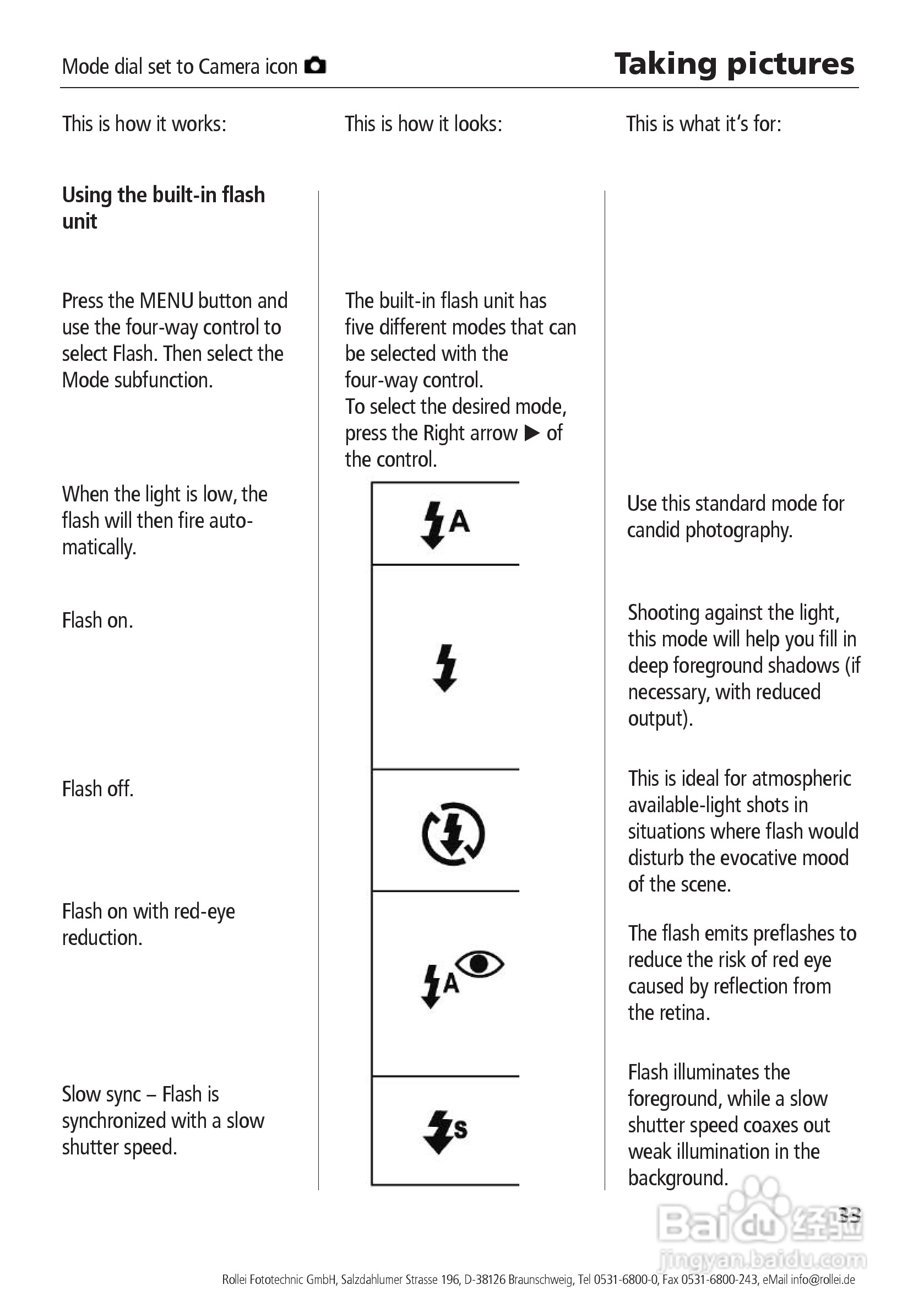 Rollei d41 com型数码相机说明书:[4]