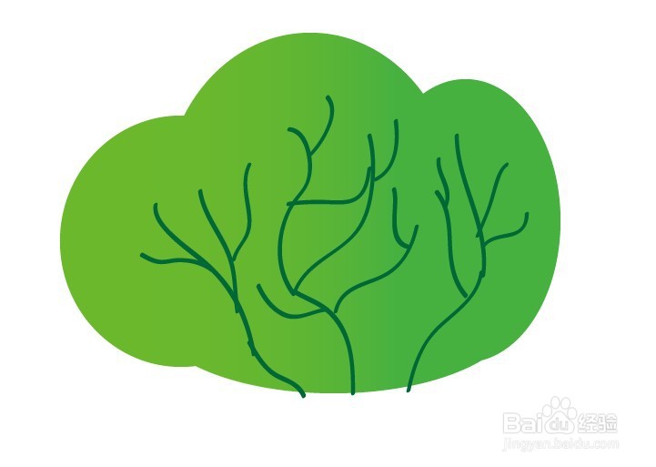 ai绘制树木和草丛等教程