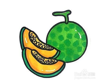 哈密瓜简笔画怎么画